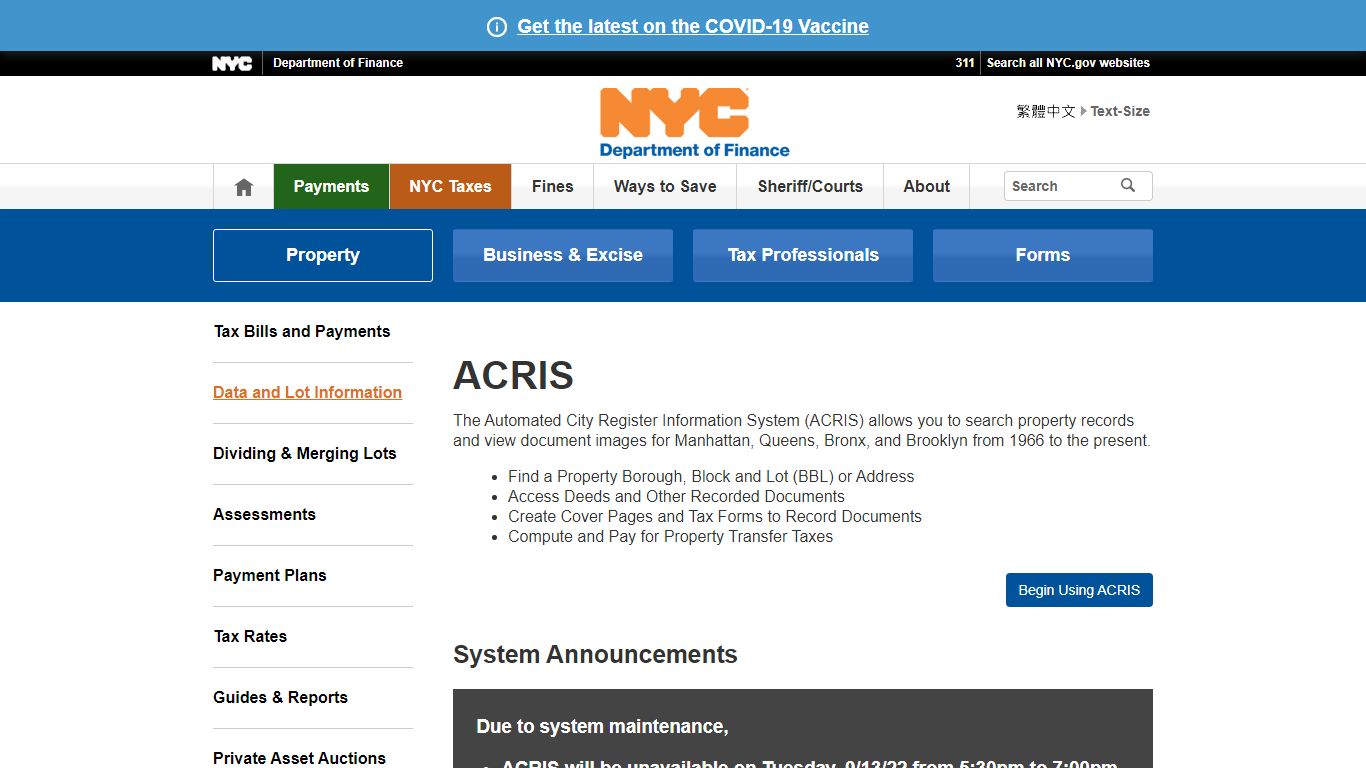 ACRIS - New York City